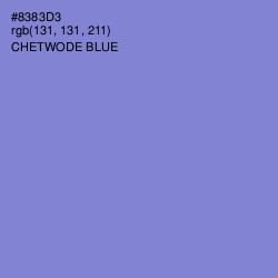 #8383D3 - Chetwode Blue Color Image